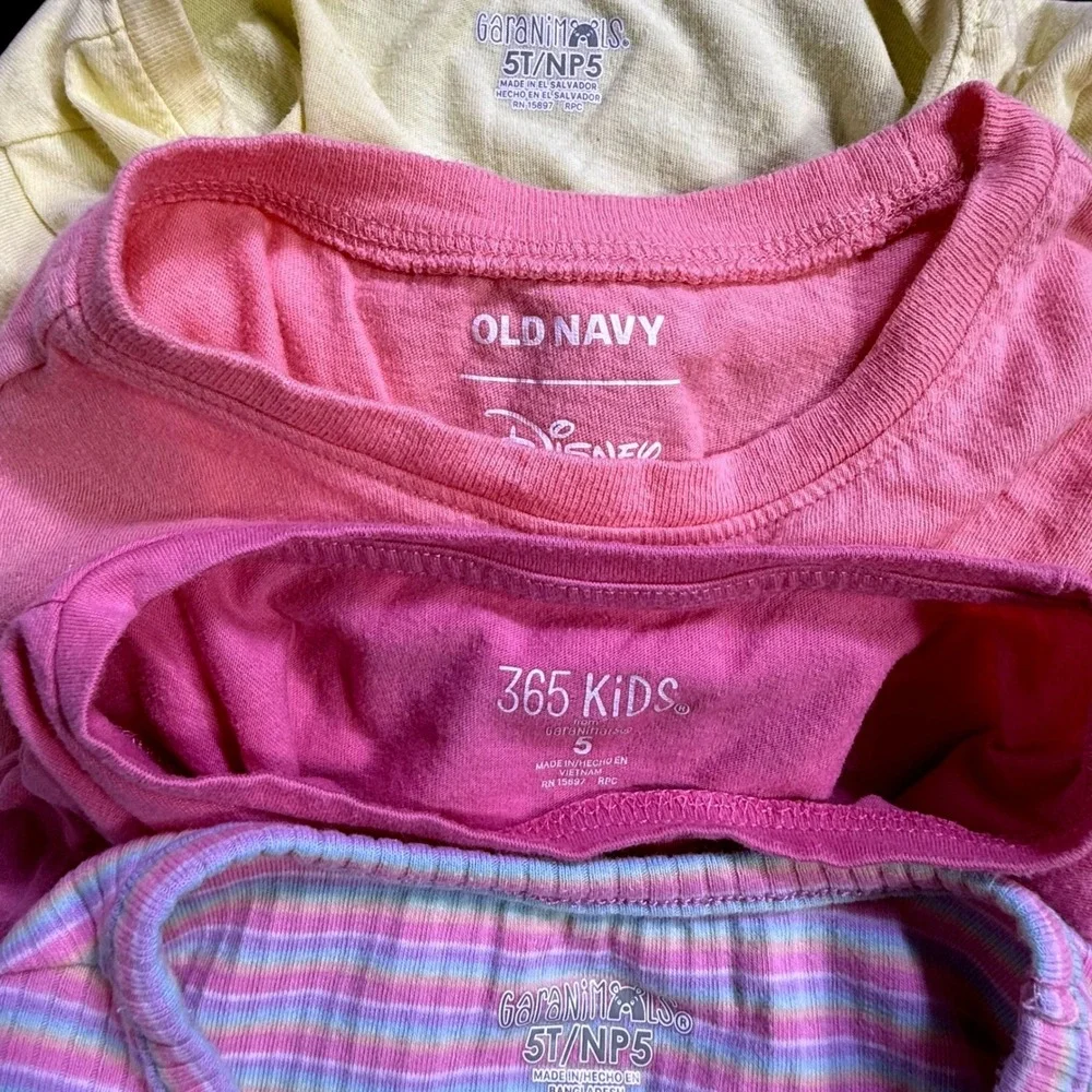 Girls Size 5T 5 Clothing Lot 8pc Shein Old Navy Disney Garanimals Swim PJ Tees - Picture 5 of 5
